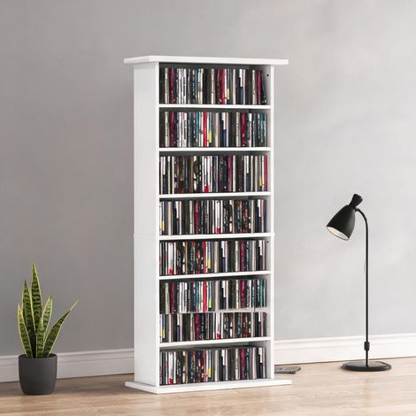 Meuble de rangement de bureau blanc 58 x 24 x 126,3 cm (1/5)