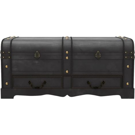Coffre de rangement bois marron Canvas (1/5)