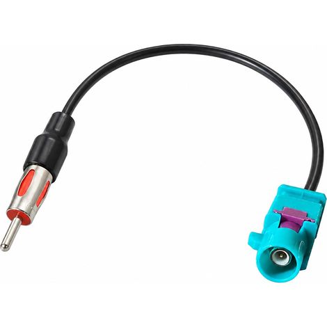 Adaptateur Antenne Autoradio Fakra Z Mâle vers DIN, Câble Raccord Radio Voiture FM AM Dab Connecteur Universel GPS Autoradio Lecteur CD Multimédia Stéréo Audio HD Connecteur Mâle Femelle Coaxial (1/5)