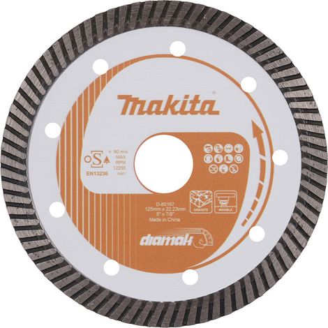 Makita tarcza diamentowa 125x22,23mm turbo (na sucho) beton, cegła, marmur