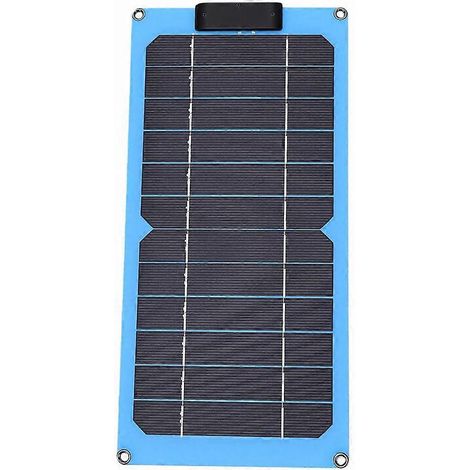 Panneau solaire portable 10 W pour recharger votre batterie externe. Double port USB. Design ultra-fin pour batterie externe, téléphone, camping et camping-car. (1/5)