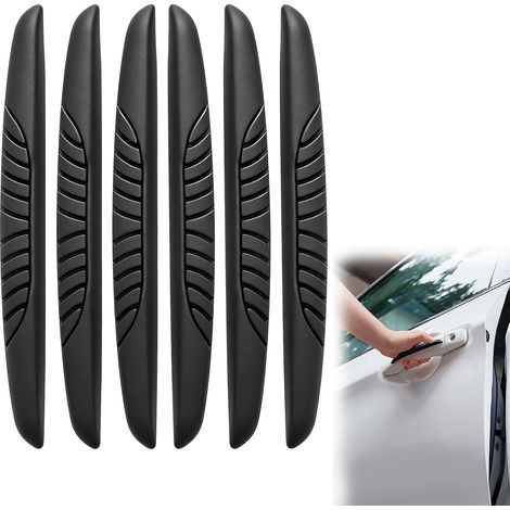 Lot de 6 Protections de Seuil de Porte de Voiture, Bande de Protection Baguette Auto Noir Pour Portiere, Porte Voiture Protection et Décoration (1/5)
