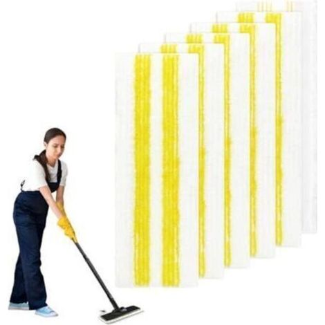 6 Stück Kärcher EasyFix Bezüge für Dampfreiniger, Wischmopp-Nachfüllset für Kärcher EasyFix SC 1, SC 2, SC 3, SC 4, SC 5, Mikrofasertücher Zubehör, für alle Typen (1/5)