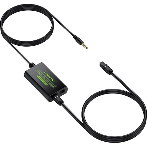 3.5mm vers Optique Câble 3.5mm vers SPDIF Adaptateur Audio R/L RCA avec Câble Optique Audio 3,5 mm AUX vers Numérique Adaptateur SPDIF Optique Toslink pour Projecteur HDTV PC vers Soundbar (1/5)