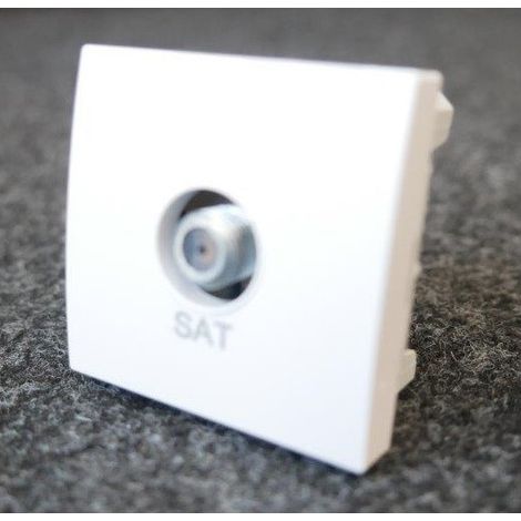 Prise satellite F blanc polaire mécanisme 45x45mm sans support ni plaque ALTIRA