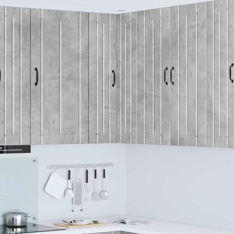 vidaXL Armario Esquinero de Pared LUCCA Gris Hormigón 57 x 57 x 100 cm (1/5)