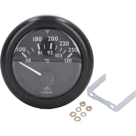 Jauge de température d'eau Automobile 2/52 mm, Moniteur de température d'huile Moteur et de Liquide de Refroidissement 24 V pour véhicules (24V) (1/5)