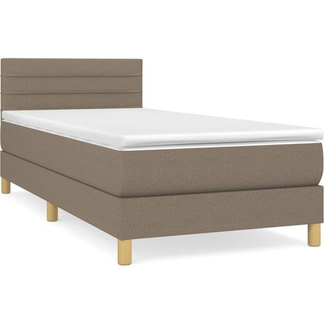 Maison Exclusive - Giroletto a Molle con Materasso Tortora 80x200 cm inTessuto (1/5)