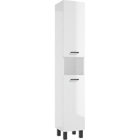 Columna de baño exenta, blanco brillo, 174x30 cm MEA (1/5)