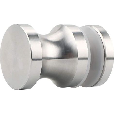 Poignée de porte de douche , bouton de porte de douche coulissante, pièces de rechange pour quincaillerie à traction unilatérale pour portes de salle de bain , L9000-LS en acier SUS304 nickel brossé (1/5)