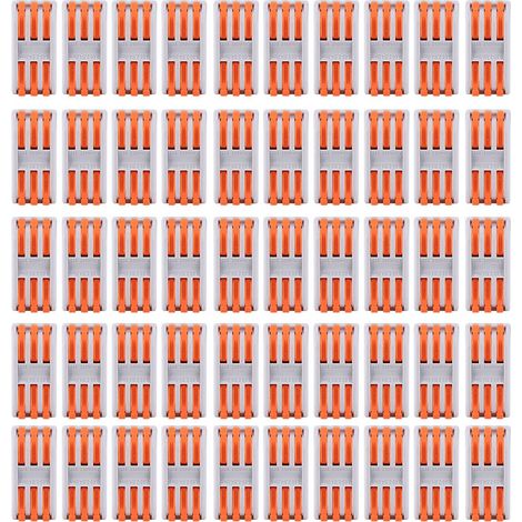 50 pezzi di conduttore di cablaggio 1128AWG PCT-2-3 connettore terminale di cablaggio rapido arancione, DUBUNS (1/5)