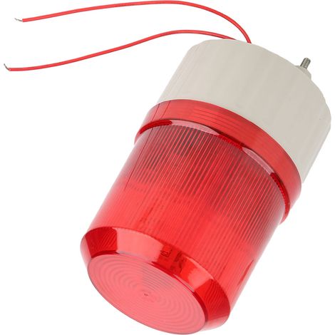 Système d'alarme acousto-optique avec feux de signalisation à LED rouges 220 V, gyrophare et stroboscope d'urgence à LED. (1/5)