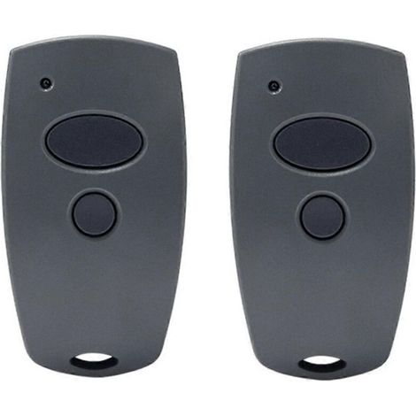 Paquete de 2 transmisores manuales para puertas de garaje de 868,3 MHz compatibles con los modelos D302-868, D304-868, D384-868, D321-868 y D323-868. (1/5)