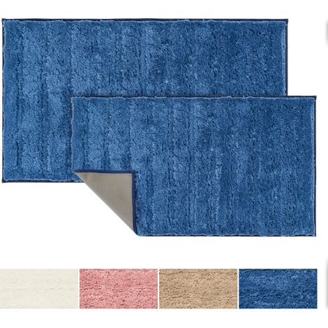 Tapis de bain Shine Polyester Bleu 50 x 80 cm (1/5)