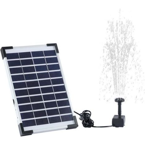 Pompe à eau solaire 5W - FOUNTAINE DU JARDIN EXTÉRIEUR - Blanc (1/4)
