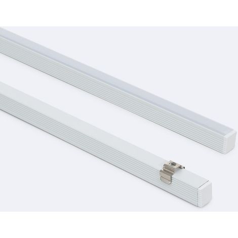 Aluminiumprofil Aufbau Mini für LED Streifen bis 6 mm Weiß 2 m Weiß transluzent (1/4)