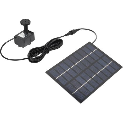 Fontaine Solaire, 1.8W Pompe à Eau Solaire pour l'Extérieur, Montage Facile Fontaine Solaire avec Panneau, 4 Buses et Filtre à Maille Anti-Colmatage pour Bain d'oiseaux, Etang (1/5)