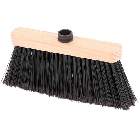 Testa di scopa per interni 29 cm telaio in pino grezzo fibre lunghe - nero naturale - Tendance (1/3)