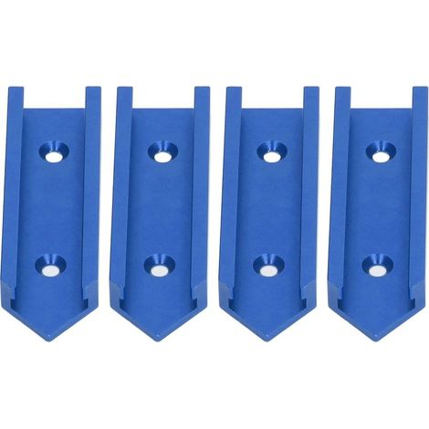 Connecteur T Universel, 4 Pièces, Aluminium Bleu, 100mm x 30mm pour Travail du Bois (1/5)
