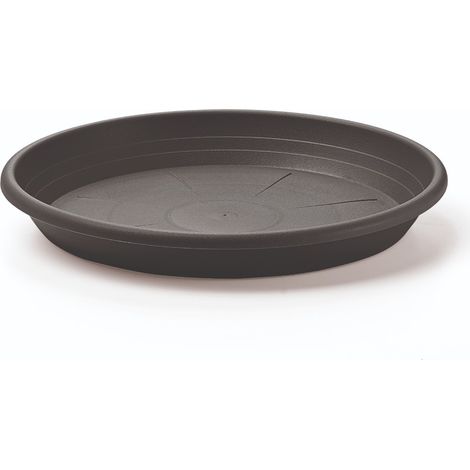 SOTTOVASO CILINDRO D.28CM ANTRACITE VECA PER VASI