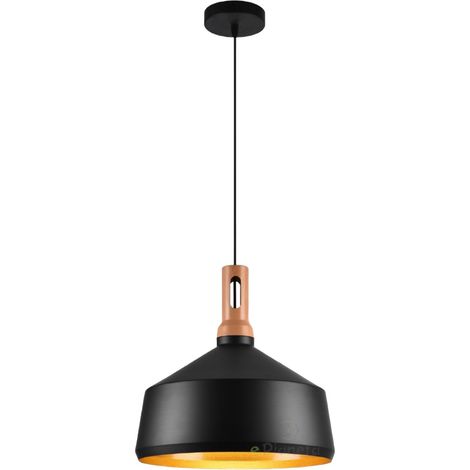 UNIVERSO A93 LAMPADARIO IN METALLO A CAMPANA CON PORTALAMPADA PER LAMPADINE E27 BIANCO - NERO - Colore Struttura:Nero