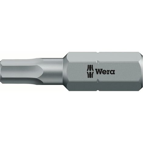 Embout de vissage empreinte 6 pans creux Hex-Plus 840/1 Z - 2,5 x 50 mm en blister de 2 pièces - WERA