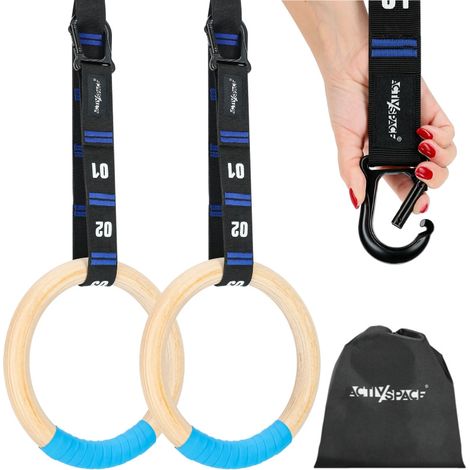 Anelli da ginnastica, anelli in legno, anelli crossfit - premium (1/5)