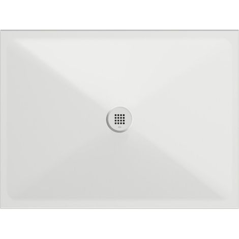Receveur de douche rectangulaire en céramique 120x90x2cm, blanc mat (1/2)