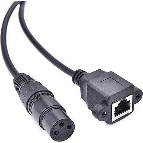 3-adriges XLR-Buchse-auf-RJ45-Buchse-Audiokabel, Audiosignalverlängerungskabel für 3-adrige XLR-Buchse-Schnittstelle zum Netzwerk (1/5)