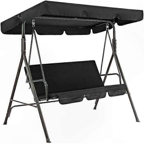 Voile de rechange pour balancelle 3 places de jardin, housse résistante aux intempéries pour balançoire de terrasse, auvent durable pour sièges suspendus d’extérieur (1/3)