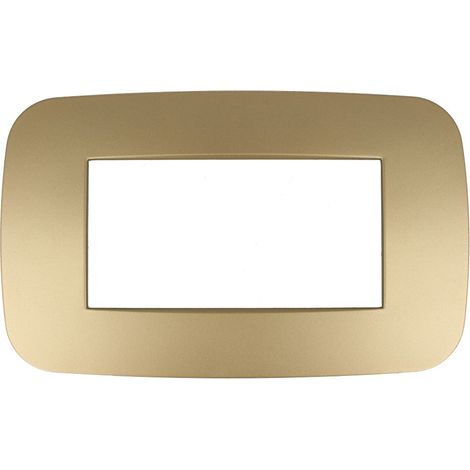 Placca Futura 504 4M Moduli Oro Compatibile Bticino Axolute (1/3)