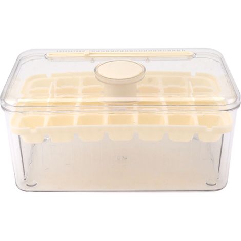 Eiswürfelform mit einfacher Entnahme, DIY-Eiswürfelform aus ABS und PET für Whiskey, Cocktails, gekühlte Getränke und Kaffee, weiß, 1-lagig (1/5)