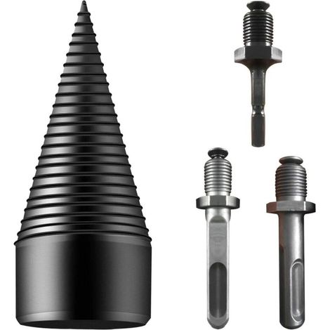 Mèche à bois pour perceuse 42 mm – Acier au carbone – 3 poignées incluses (carrée, ronde, hexagonale) – Pour fente de bois dur (1/5)
