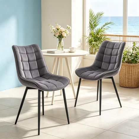 Sillas versátiles, sillas tapizadas elegantes, sillas de comedor cómodas, sillas con estilo, sillas, sillas tapizadas (solo con 2 sillas de comedor) (1/5)