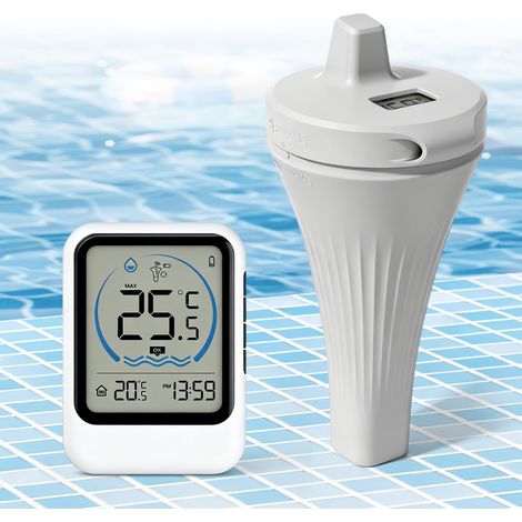 IP68-konformes, kabelloses Poolthermometer, hochpräzises, schwimmendes Digitalthermometer (-40 °C bis +70 °C), wasserdicht (1/5)