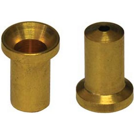 20PZ POZZETTI IN OTTONE PER ASTE - ø mm.6