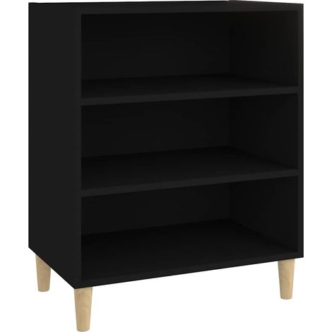 Credenza Madia Buffet Nera 57x35x70 cm in Legno Multistrato CDS64484 (1/5)