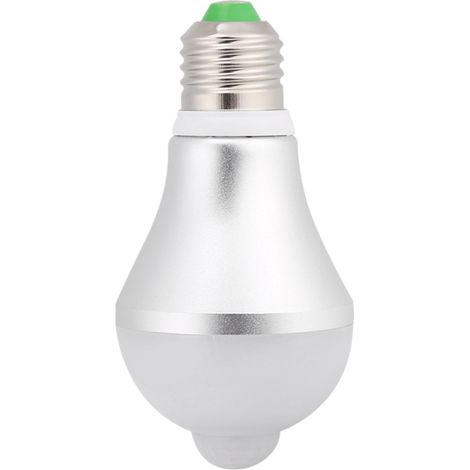 E27 5W LED-Lampe mit PIR-Infrarot-Bewegungsmelder, automatischer Beleuchtung, 6500K kaltweiß, für Flur, Garage, Keller, Außenbereich (1/5)
