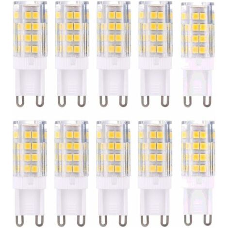 G9 LED Lamp Bulbs, Warm White 3000K 5W G9 LED Bulb Light equivalent to 40W halogen bulbs 420 lumens not dimmable, pack of 10 [Energy Class A+]