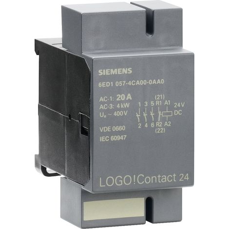 Schaltmodul Siemens 24V 20A 7x4x7 cm grau