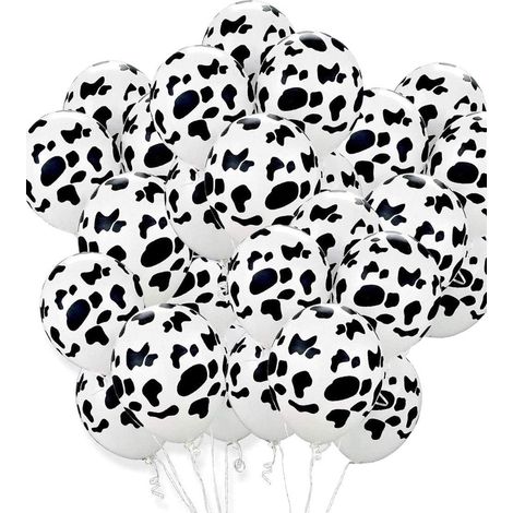 Lot de 25 ballons vache à motifs amusants pour une fête d'enfants sur le thème western et cowboy, parfaits pour un anniversaire. Décorations et cadeaux pour les invités. (1/5)