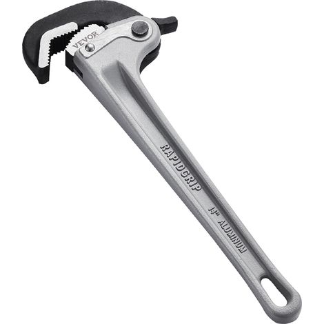 VEVOR Chiave per Tubi, Diritta in Alluminio 355 mm, Regolazione Automatica delle Ganasce, Chiave Idraulica Regolabile, Maniglia Ergonomica, Design Appeso, Chiave per Riparazioni Tubi dellAcqua Auto