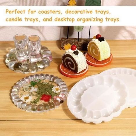 Moule silicone résine - Flexible et résistant Design rond - Décoration artisanale - 2 pièces (1/3)