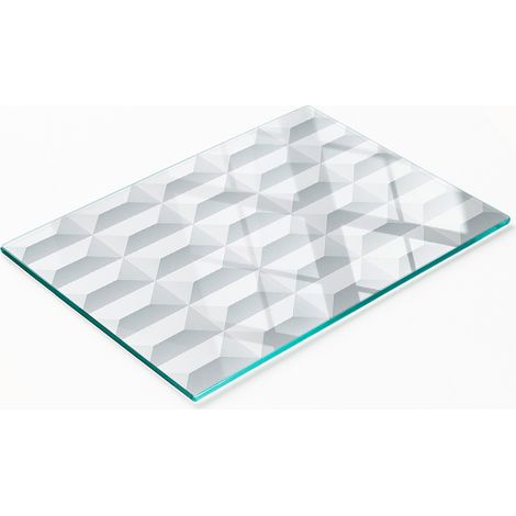 Tabla de cortar de cristal para cocina con figuras geométricas gráficas 80x52 cm (1/5)