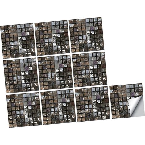 10pièces Autocollants Pour Carrelage Murale Sol Stickers Auto - adhésifs (1/5)