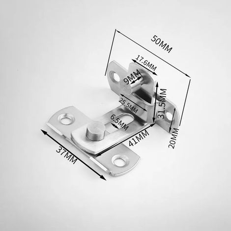 (Petite Chine continentale) 90 Loquet de porte à angle droit en acier inoxydable pour porte coulissante de grange, quincaillerie pour la maison (1/5)