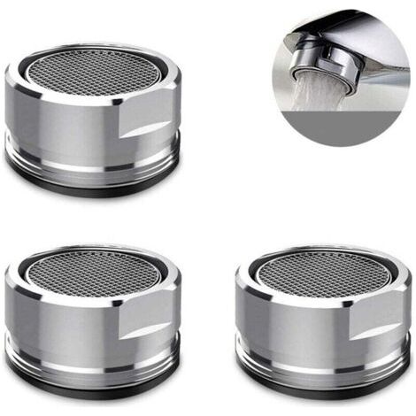 Mousseur Robinet[3 Pièces], Aérateur de Robinet en Acier Inoxydable, Économiseurs d'eau Bubbler de Bain et Cuisine