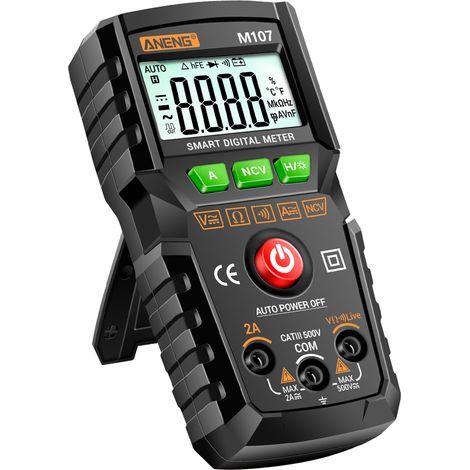 Multimètre M107 TRMS 4000 pts noir sans pile (1/5)