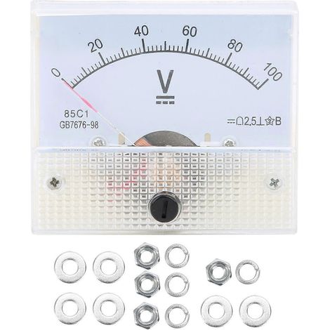 Zeiger-Gleichstrom-Voltmeter, Panel-Volt-Spannungsmesser, Messgerät 85C1, Gleichstrom 0100V
