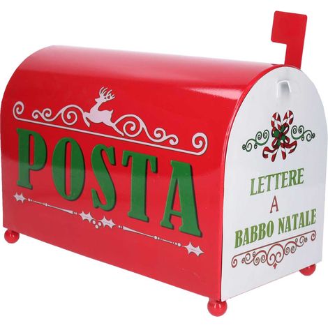Briefkasten aus rotem Metall nbd-9061 cm34x16,5h22 (1/2)